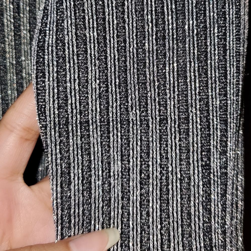 *SOLD* 5 for $20 | Fashion Nova Metallic Shimmer Striped Bodycon Dress - Picture 12 of 16